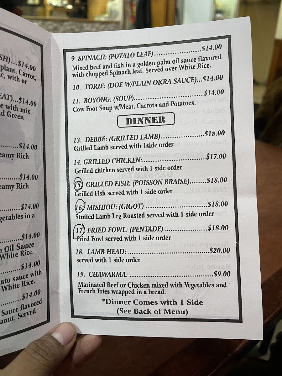 fouta halal food 2 corp Menu - Image 4