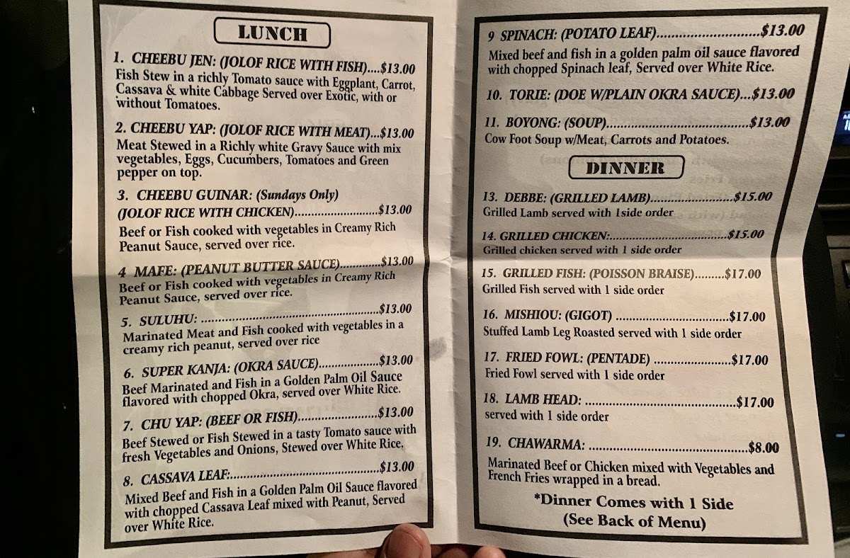 fouta halal food 2 corp Menu - Image 5