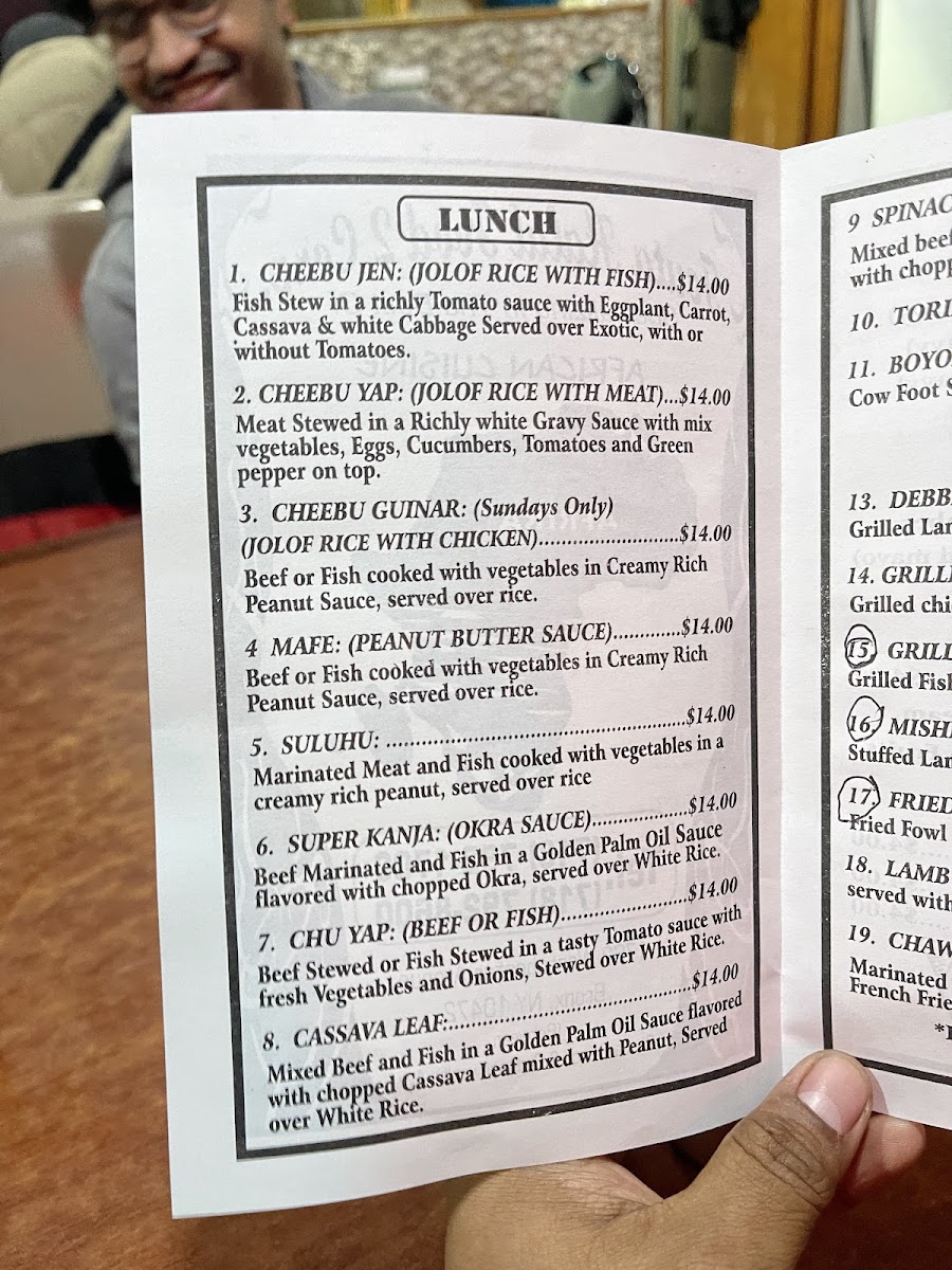 fouta halal food 2 corp Menu - Image 6